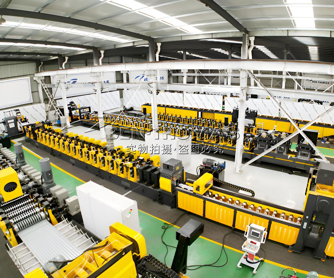 Metal silo stiffener production line