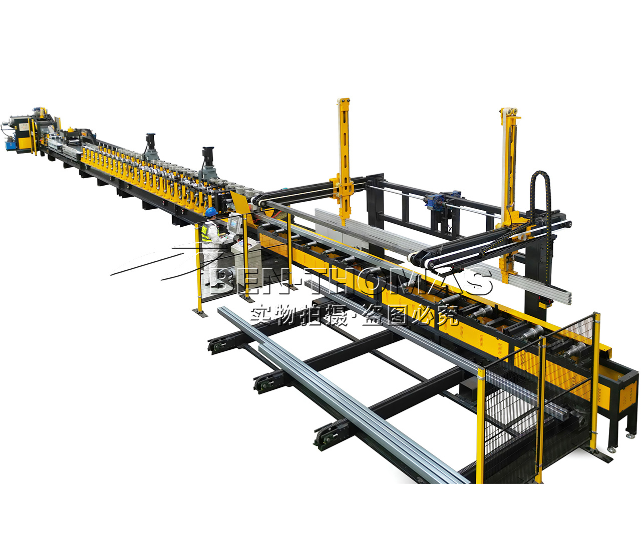 C shape purlin roll forming machine / C-Shaped beam barrier machine /  highway guardrail beam production line